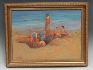 HALSTEAD GEORGE F,Figues on a Beach,Bamfords Auctioneers and Valuers GB 2021-08-04