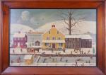 HALTER Jean H. 1916-1981,Winter along the canal, towpath,Delaware rive,Alderfer Auction & Appraisal 2006-12-05