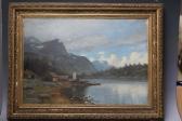 HALVORSEN Halvor 1800-1900,Mountainous lake scenes with chalets,Cuttlestones GB 2017-06-08