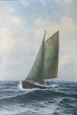 HALVORSEN Halvor 1800-1900,Segelbåt på öppen sjö,Uppsala Auction SE 2010-08-23