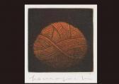 HAMAGUCHI Yozo 1909-2000,Red Yarn,1979,Mainichi Auction JP 2010-01-09