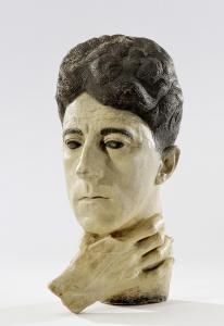 HAMANN Paul 1891-1973,Masque vivant de Jean Cocteau la main sur le cou,Etienne de Baecque 2014-04-05