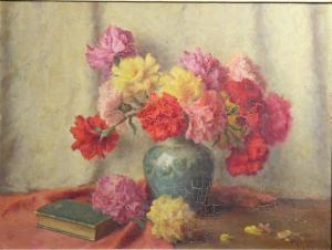 HAMANOVICK Gaston 1900-1900,Bouquet d'hortensias dans un vase vert,EVE FR 2009-06-24
