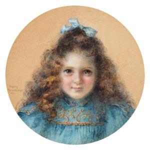 HAMBIDGE MILLICENT (MILLY) 1872-1938,Young Girl in a Blue Dress,Elder Fine Art AU 2023-09-03