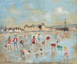 HAMBOURG Andre 1909-1999,Der Strand bei Deauville,Hargesheimer Kunstauktionen DE 2016-06-03