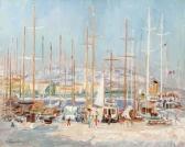 HAMBOURG Andre 1909-1999,Le port de Cannes,1956,Christie's GB 2003-09-25