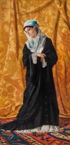 HAMDI BEY Osman 1842-1910,Dame turque de Constantinople,1881,Palais Dorotheum AT 2019-10-23
