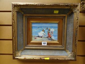 HAMILTON,beach scene with children playing on the shore,Rogers Jones & Co GB 2017-10-20