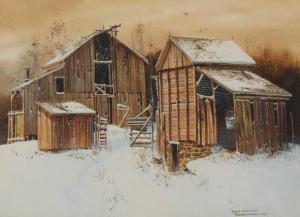 HAMILTON Frank Moss 1930-1999,Snow Shadows,John Moran Auctioneers US 2021-11-30
