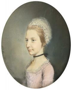 HAMILTON Hugh Douglas,Portrait of Miss Davy, Grand-Daughter of Frances F,1772,Tennant's 2022-07-16