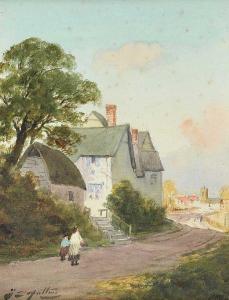 Hamilton J.S,DRIVING SHEEP  THE ROAD TO THE VILLAGE,Ross's Auctioneers and values IE 2017-06-28