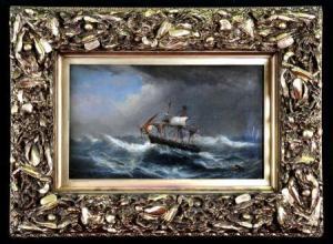 HAMILTON jac 1800-1800,Sailing Ship on a Stormy Sea,Elder Fine Art AU 2011-11-27