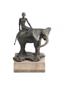 HAMILTON Jane 1950,BOY RIDING AN ELEPHANT,1999,Dreweatts GB 2023-02-21