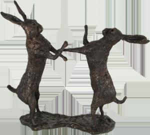 HAMILTON Jeremy,BOXING IRISH HARES,Ross's Auctioneers and values IE 2023-07-19