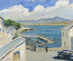 HAMILTON Letitia Marion 1878-1964,The Harbour, Roundstone, with the Twelve Pins,Adams IE 2024-03-27