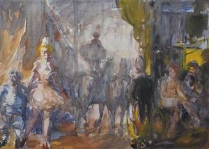 HAMLYN MARTIN FREDRICK 1886-1966,Circus scene with figures,Peter Wilson GB 2019-07-03