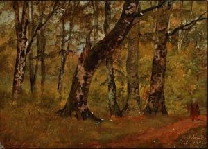 HAMMER Hans Jörgen,An Autumn day in the forest near Fredensborg,1845,Bruun Rasmussen 2020-12-07