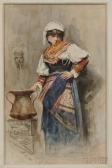 HAMMER JOHN J 1842-1906,Peasant Woman Filling a Water Urn,1889,Skinner US 2012-01-14