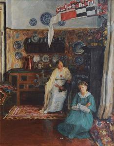 HAMMER Rudolf 1882-1957,Two Women in a Courland Living Room,Stahl DE 2013-02-23