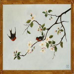 HAMMERICH Magdalene 1885-1967,Birds on an apple branch,1912,Bruun Rasmussen DK 2008-11-17