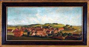 HAMMERLE G,Blick auf ein Kirchdorf in sommerlicher Hügellandschaft,1880,Allgauer DE 2009-04-23