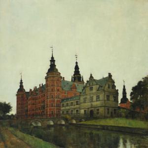 HAMMERSHOI Svend 1873-1948,Frederiksborg castle,1946,Bruun Rasmussen DK 2016-09-05