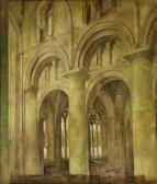 HAMMERSHOI Svend 1873-1948,Interior from the cathedral, Oxford,1936,Bruun Rasmussen DK 2018-11-26
