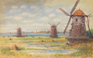 HAMMOND George F 1855,Dutch Windmills,1903,Rachel Davis US 2021-12-04