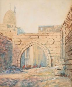 HAMMOND George F,Middle Eastern city gate scape with minaret towers,1921,Ripley Auctions 2010-10-30