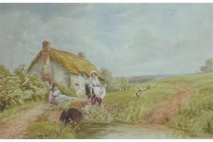 HAMMOND Henry 1914-1989,Figures outside a country cottage,Burstow and Hewett GB 2015-06-24