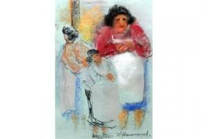 HAMMOND Mary 1928-2013,Studies of figures shopping,Canterbury Auction GB 2015-04-14