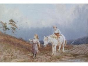 HAMMOND R. H,Girl leading a boy on a horse,Capes Dunn GB 2012-03-13