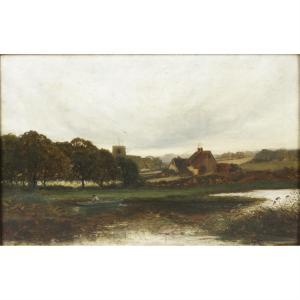 HAMMOND R.J. 1882-1911,river scene with figure fishing in punt,Fellows & Sons GB 2023-03-03