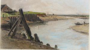 HAMMOND Thomas William 1854-1935,estuary at low tide,Burstow and Hewett GB 2023-01-25