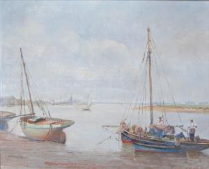 HAMMOND Vavasour 1900-1985,Oyster boats, Maldon,1919,Lacy Scott & Knight GB 2020-03-20