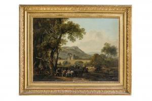 HAMON DUPLESSIS Michel 1791-1799,Paesaggio con cavalieri,Wannenes Art Auctions IT 2022-11-29