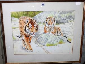 HAMPTON MICHAEL 1937,Tigers,Bellmans Fine Art Auctioneers GB 2019-08-03
