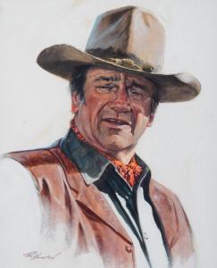 HAMPTON Roy 1923-1997,The Duke, John Wayne Portrait,Burchard US 2013-07-21