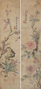 hanchul lee 1812-1900,Peony & Plum Blossom,Seoul Auction KR 2010-03-11