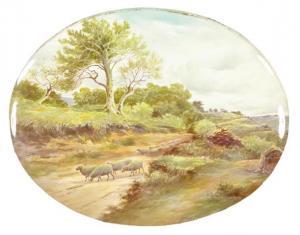 hancock Joseph,A Royal Doulton porcelain plaque of sheep grazing,19th century,Bonhams GB 2019-11-18