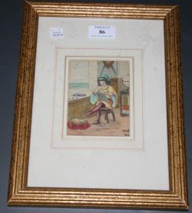 HANDLER Blanche,Girl seated on a Stool besidea Window,Tooveys Auction GB 2011-02-23