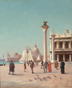 HANDLER HUGO 1861,Venice – Activity on the Piazetta,Palais Dorotheum AT 2014-12-09