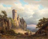 HANEDOES Louwrens 1822-1905,A rocky landscape with a ruin,1850,Venduehuis NL 2021-05-27