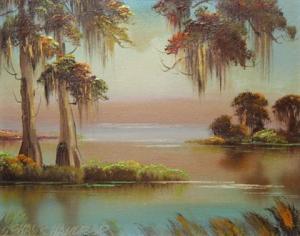 HANFORD Charles R 1900-1900,Bayou at Sunset,Gray's Auctioneers US 2009-09-19
