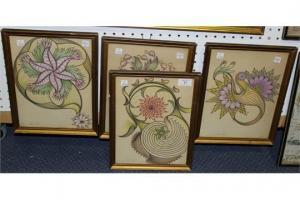 HANKEL Anna,Stylized Flowers,Tooveys Auction GB 2015-11-04