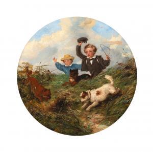 HANKES J.F 1800-1800,Children hunting with dogs,Nagel DE 2022-11-16