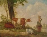 HANKES J.F 1800-1800,Milkmaid in a pastoral landscape,1849,Bonhams GB 2004-05-11