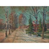 HANKES Louis C 1882-1943,Winter Landscape,5234,Treadway US 2017-06-03