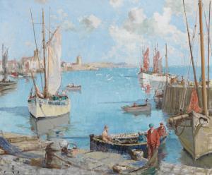 HANKEY William Lee 1869-1952,A French fishing harbour,Bonhams GB 2024-03-13