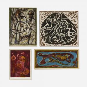 HANKINS Abraham P 1903-1963,Untitled (four works),Rago Arts and Auction Center US 2022-08-17